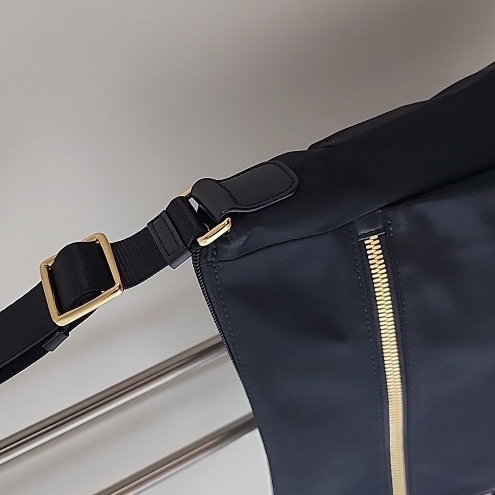 Tumi Voyageur Canton Nylon Crossbody Bag In Black / Gold - Picture 9 of 14